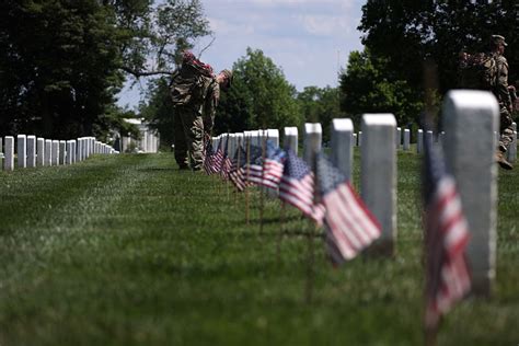 Photos Flags Placed In Arlington National Cemetery For Memorial Day