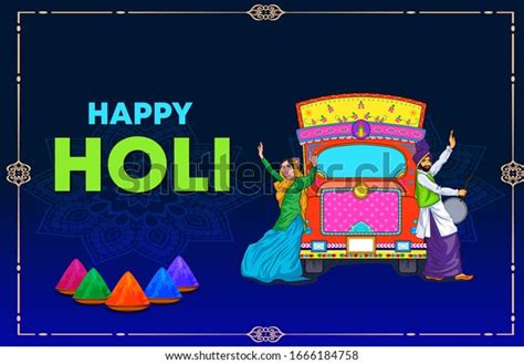 2 Happy Holi Creatives Truck Images Stock Photos 3d Objects
