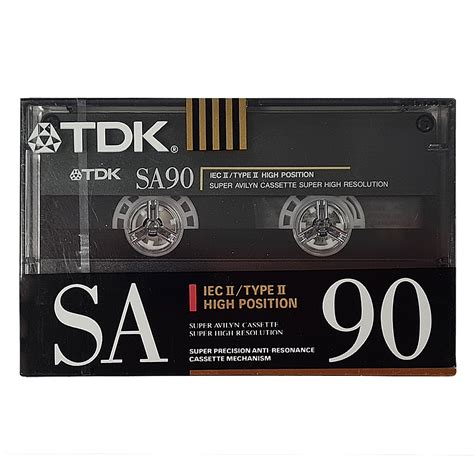 Tdk Sa90 1990 Chrome Blank Audio Cassette Tapes Retro Style Media