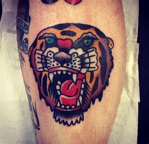 Tiger Head Tattoo Sailor Jerry By Richard Gethin Last Port Tattoo
