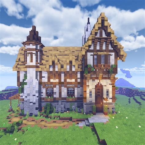 The Medieval Mansion Minecraftbuilds In 2021 Minecraft Structures