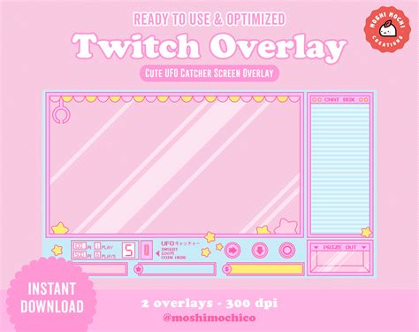 Twitch Cute Arcade Crane Machine Overlay Streamer Graphics Etsy Canada Overlays Cute