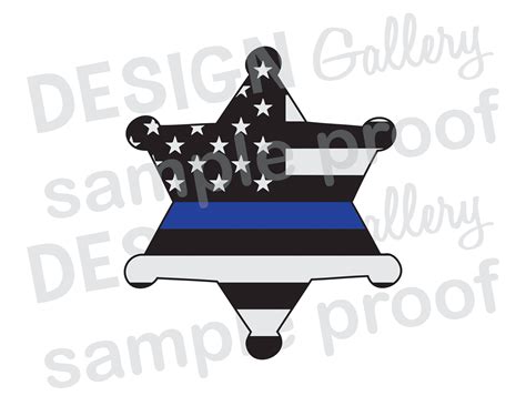 Deputy Sheriff Badge American Flag Thin Blue Line  Png
