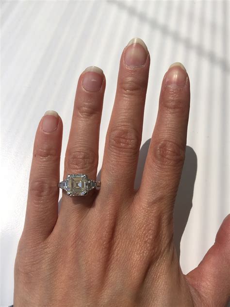 Find an amazing selection of platinum rings, such as platinum engagement rings, at zales. 3 Carat SQUARE Emerald Cut Diamond Engagement Ring GIA Certified in Platinum | I Do Now I Don't