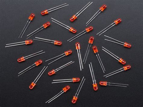 Diffused Red 5mm Led 25 Pack Id 299 400 Adafruit Industries