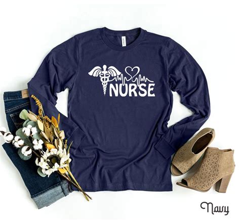 Nurse Long Sleeve T Shirt Nurse Long Sleeve Shirt Nurse Life Etsy