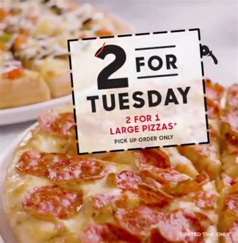 Deal Pizza Hut Buy One Get One Free Pizzas On Tuesday For
