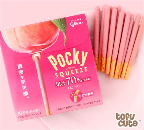 Buy Glico Japanese Pocky Squeeze Biscuit Stick Peach At Tofu Cute