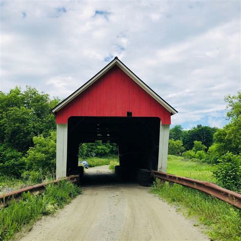 Ford Covered Bridge In East Randolph Vermont Spanning 2nd Branch