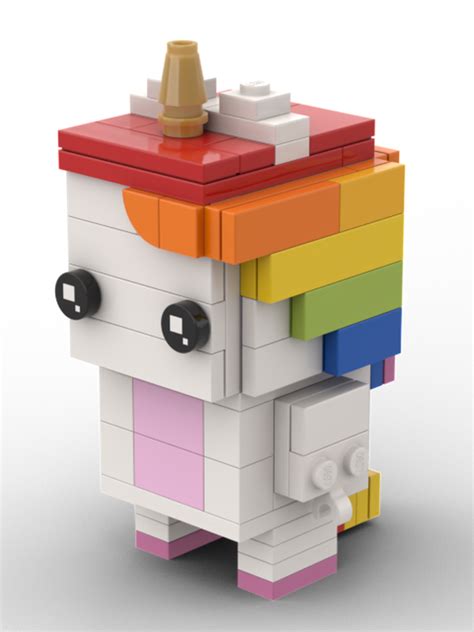 Lego Moc Brickheadz Unicorn By Nicole1 Rebrickable Build With Lego