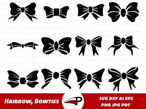 Bow Clipart Ribbon Tie Silhouette Designer Edition Crafters Cricut