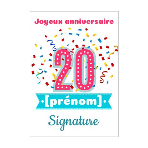 √ 1000 ou plus carte invitation anniversaire 20 ans gratuite à imprimer humoristique 112127