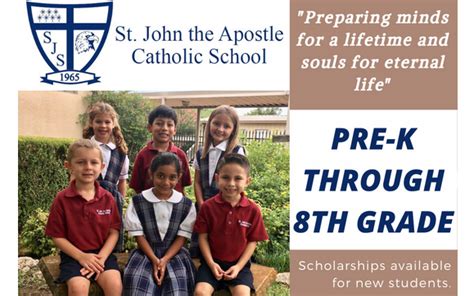 Open Enrollment Prek Through 8th Grade By St John The Apostle