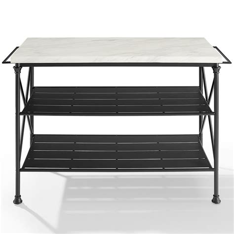 Our lemans barstool and counter stool are designed to capture the soul of french country furniture. Crosley Madeleine Faux Marble Top Kitchen Island with ...