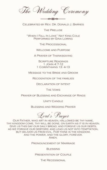 Wedding Ceremony Program Template Sample Template Business PSD Excel Word PDF