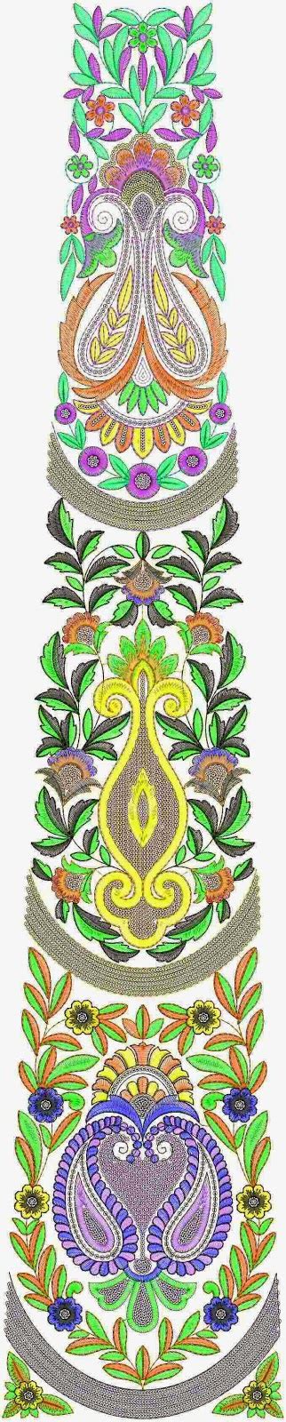 Embdesigntube Variegated Embroidery Kali Patch Designs For Wedding Season