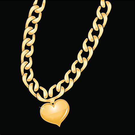 Royalty Free Gold Chain Necklace Clip Art Vector Images