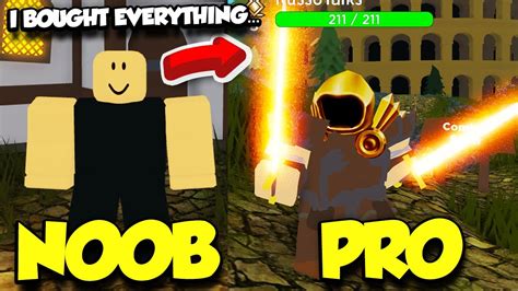 I Bought Everything In Rumble Quest And Went From Noob To Pro Roblox