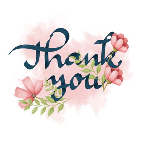 Thank You Flower Png Picture Thank You With Watercolor Flower Thank