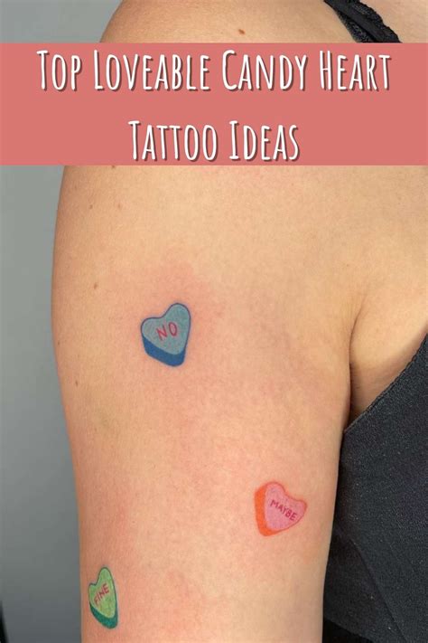 Top Loveable Candy Heart Tattoo Ideas Tattoo Glee