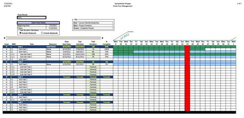 7 Simple Gantt Chart Excel Template Xls Sample Templates