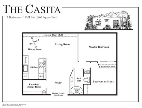 1 Bedroom Casita Floor Plans