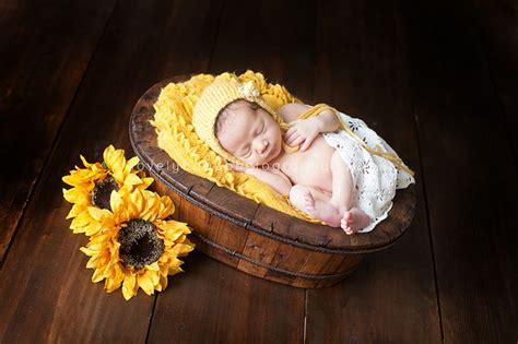 Sunflower Newborn Lovely Baby Photography Sacramento Baby Photos
