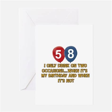 58th Birthday 58th Birthday Greeting Cards Cafepress