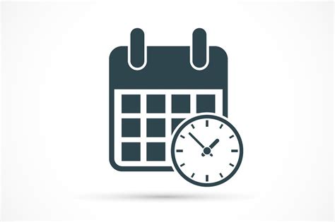 Calendar With Clock Icon Illustrator Graphics Creative Market