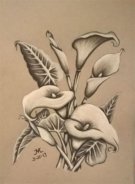 Calla Lilies Jmc Arts Crafts Drawings Illustration Flowers
