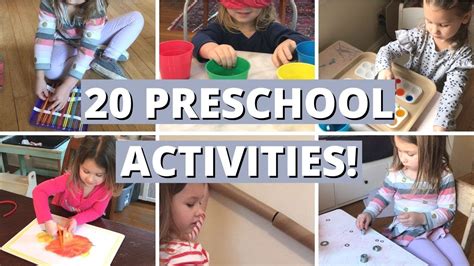 20 Preschool Activities For 4 Year Olds 4 Year Old Preschool