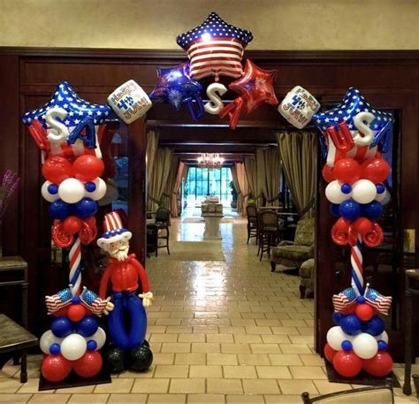 Colorful 4th of july decorations with white, red and blue patriotic balloons. Pin on Patriotic balloons