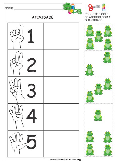 Atividade Com Os Números De 1 A 5