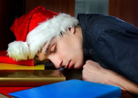 Tired Young Man Sleep On The Books Stock Image Image Of Fatigue