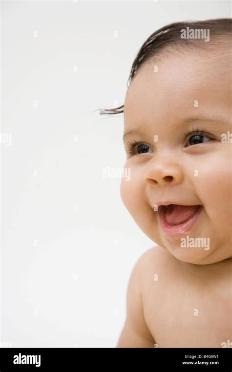 A Happy Baby Portrait Stock Photo Alamy