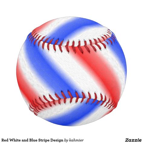 Red White and Blue Stripe Design Baseball | Zazzle.com | Stripes design