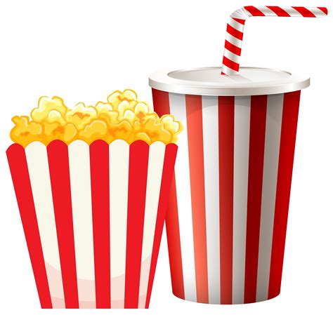 Popcorn In Box And Cup Of Drink 296525 Vector Art At Vecteezy