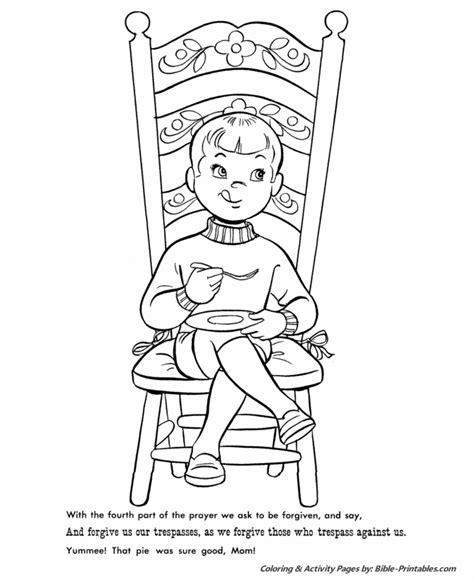 Free lord's prayer coloring pages for children (kids). The Lords Prayer p17 | Bible-Printables