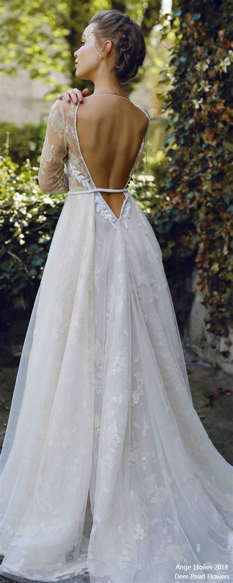 Rosaly Long Sleeve Wedding Dresses 2 Deer Pearl Flowers
