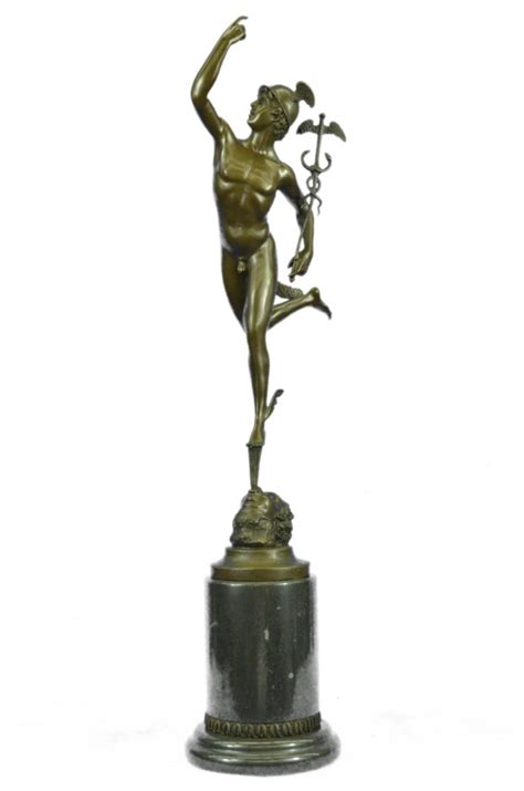 Sold Price Vintage Nude Flying Mercury Bronze Statue Rare August
