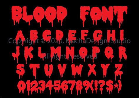 Blood Font Svg Blood Alphabet Svg Horror Font Svg Terror Etsy Canada