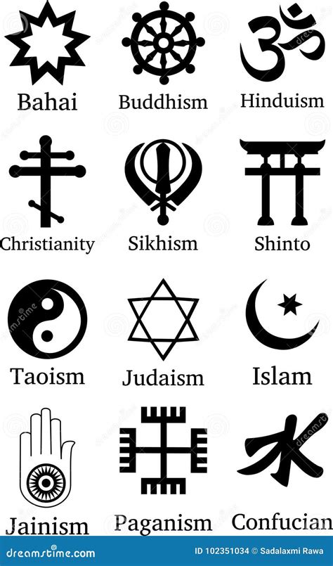 World Religion Symbols Stock Photo Illustration Of Illustrations