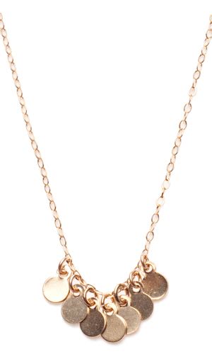 Gold Small Round Disc Necklace N1284