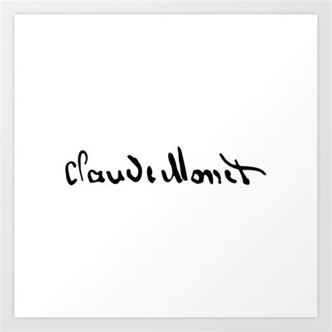 Claude Monets Signature Art Print By Moondoo Design Monet Tattoo