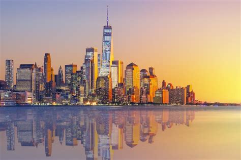 A Magnificent View Of Lower Manhattan And The Financial District At
