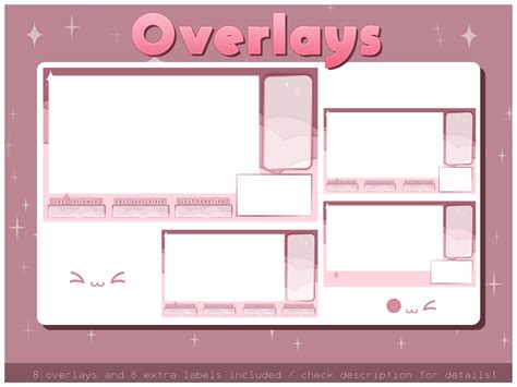 Pink Twitch Pack Twitch Overlays Twitch Alerts Panels Cute
