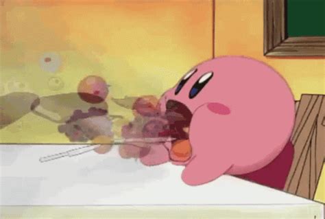 Kirby Swallowing Watermelon GIF GIFDB Com