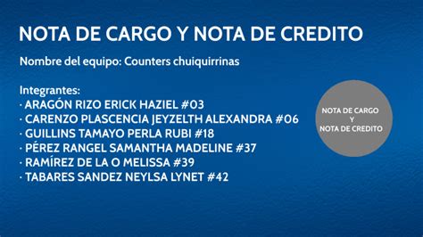 Nota De Cargo Y Nota De Credito By Perla Guillins On Prezi