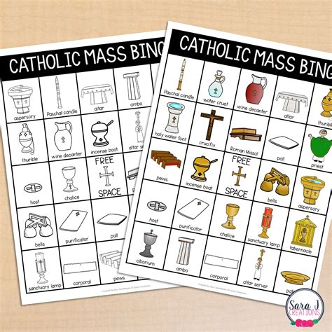 Learning The Items From The Catholic Mass Sara J Creations