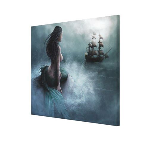 Mermaid And Pirate Ship Canvas Print With Images Ship